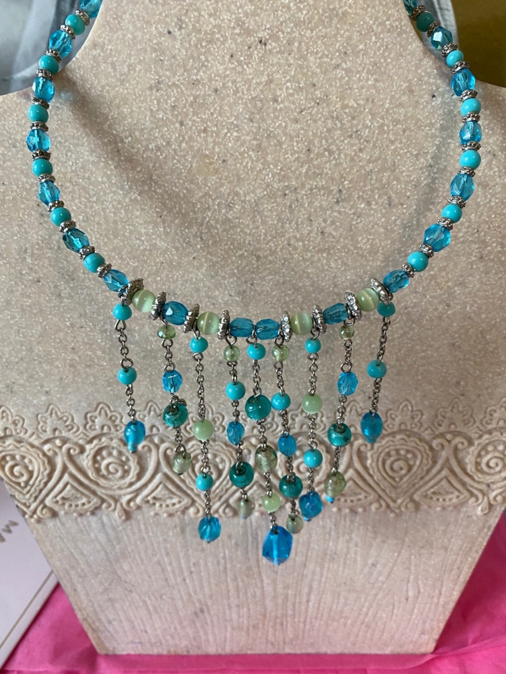 VTG Spring Summer Fashion Choker Necklace & Earrings